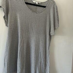Sonoma Striped Short Sleeve Tee - Black and White